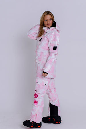 Yeh Girl Ski & Snowboard Jacket - Pink Tie Dye Signature line - TRAPSKI