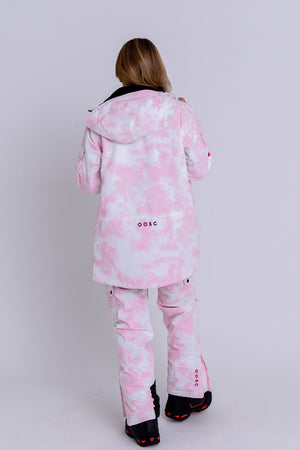 Yeh Girl Ski & Snowboard Jacket - Pink Tie Dye Signature line - TRAPSKI