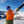 Yeh Man Men's Ski & Snowboard Jacket - Orange, Khaki & White