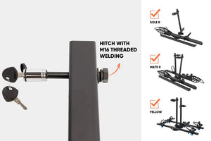 Hitch Receiver | CRAVOT with M16 Thread Locking Release Pin
