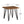 Zenith Outdoor Industrial Accent Table Set of 2 with Iron Legs - Teak