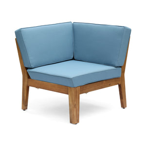 Grenada 5 Seater Acacia Wood Sectional Armless Sofa Set